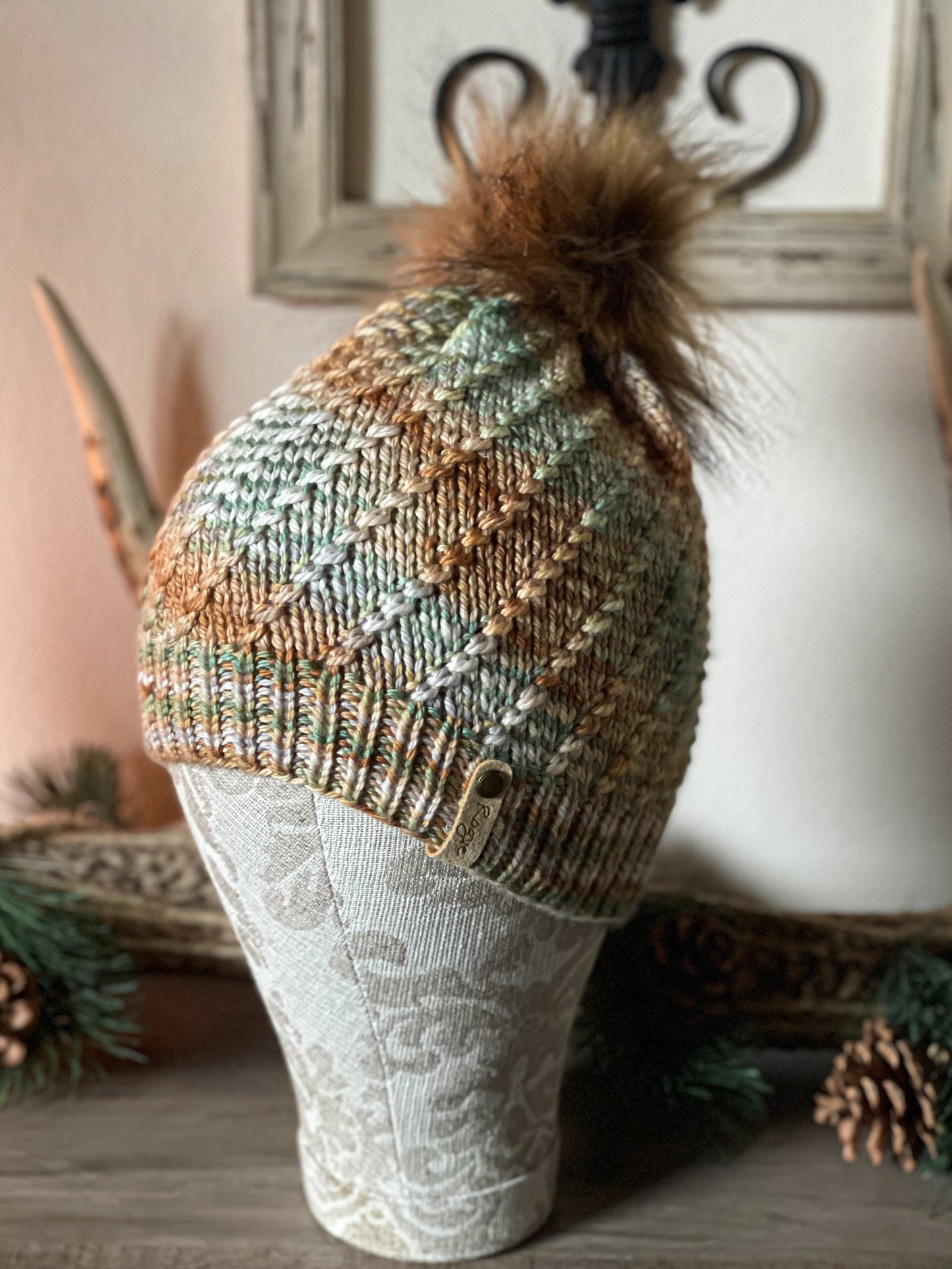 Skipping Stones Beanie - Indie Dyed Merino Wool