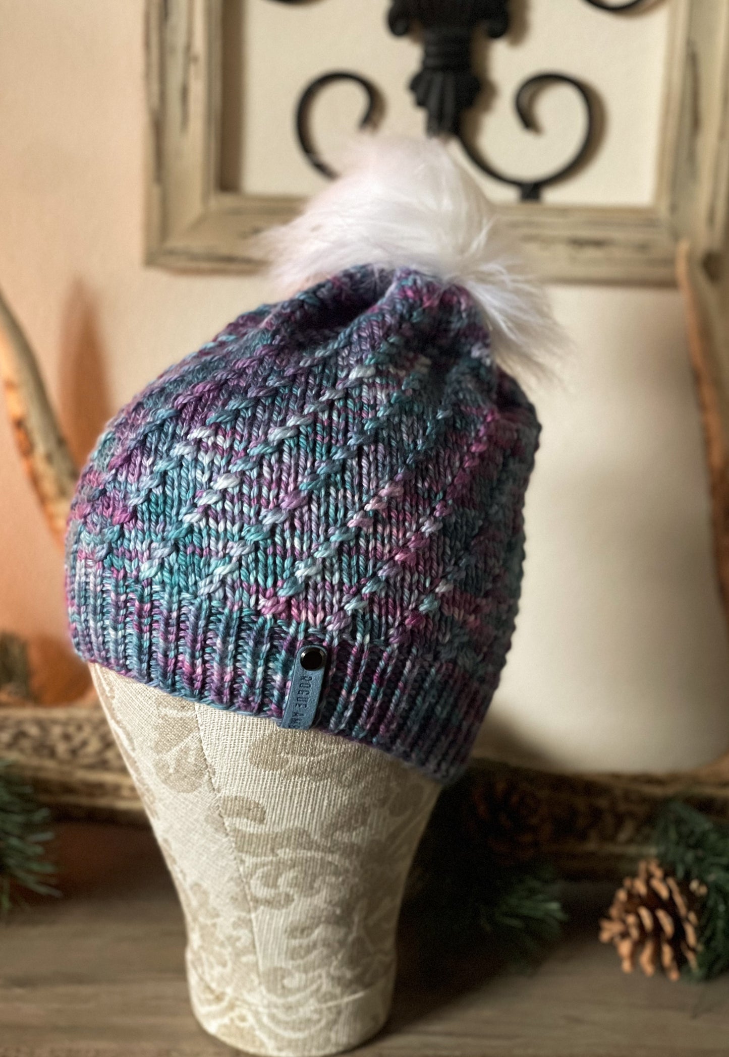 Skipping Stones Beanie - Indie Dyed Merino Wool