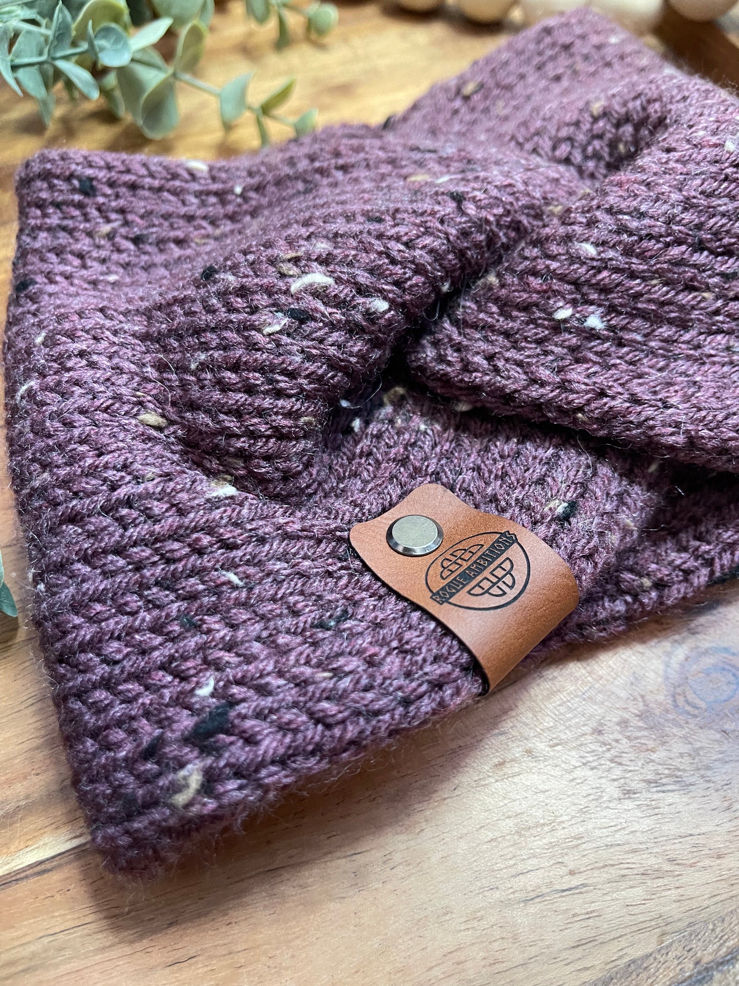 Acrylic Tweed Ear-Warmer