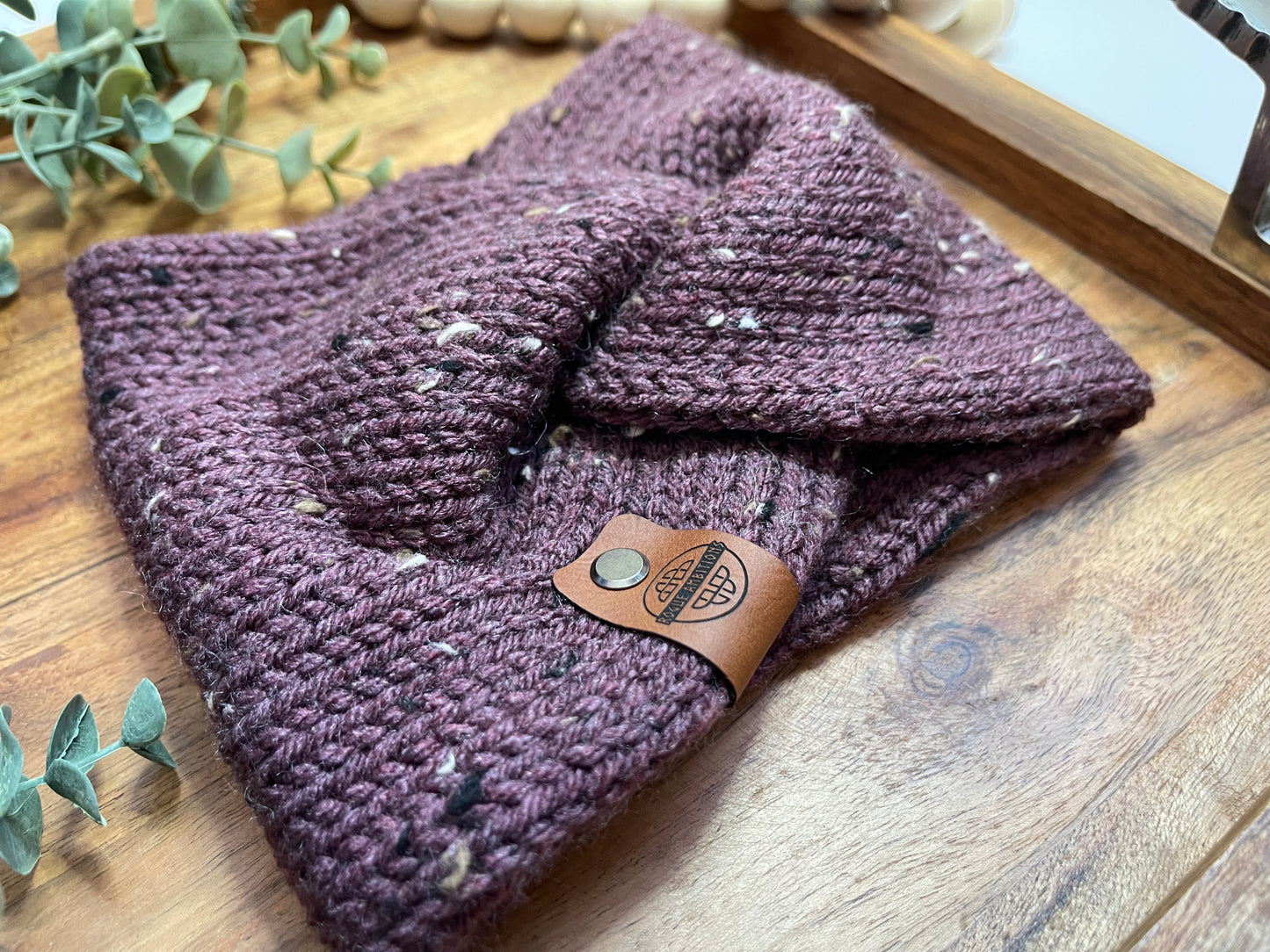 Acrylic Tweed Ear-Warmer